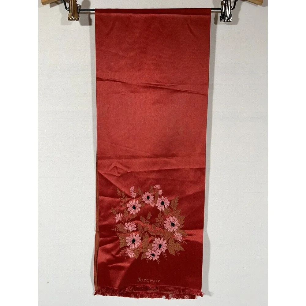 Vintage Tapestry Table‎ Runner Jacqmar Embroidered Decor Cottagecore